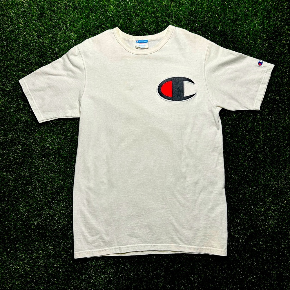 Champion embroidered white tee